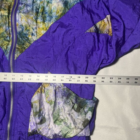 Vintage 80's 90's RE Sport Retro Womens Size PM Windbreaker Bomber Jacket - Picture 5 of 7